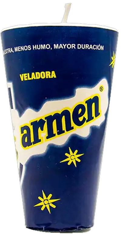 VELADORA CARMEN # 10  AZUL GRANDE