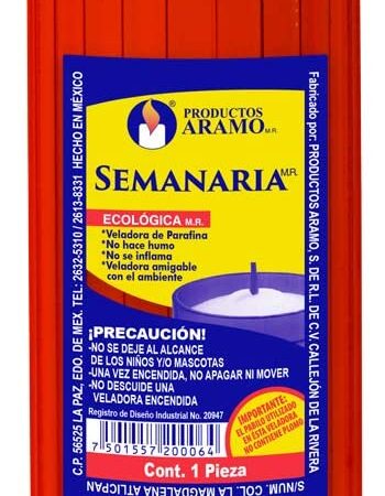 VELADORA SEMANARIA COLORES